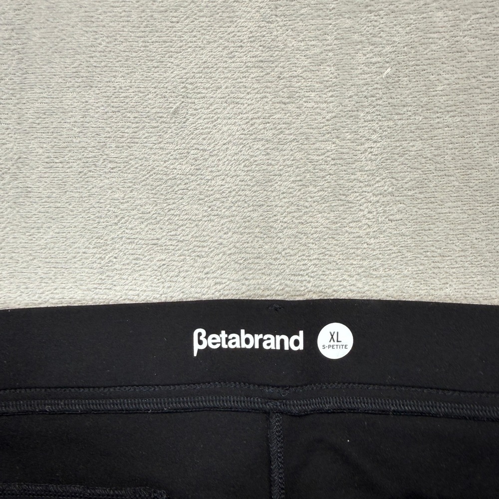 Betabrand Pants Women's XL Petite Dress Yoga Pants Black Tapered Leg Trousers - Picture 3 of 10